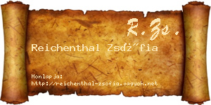 Reichenthal Zsófia névjegykártya